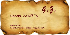 Gonda Zalán névjegykártya